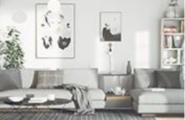 Схема на пространството в модерен хол