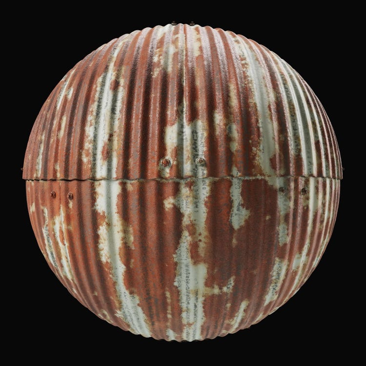 rusty corrugated panels sample