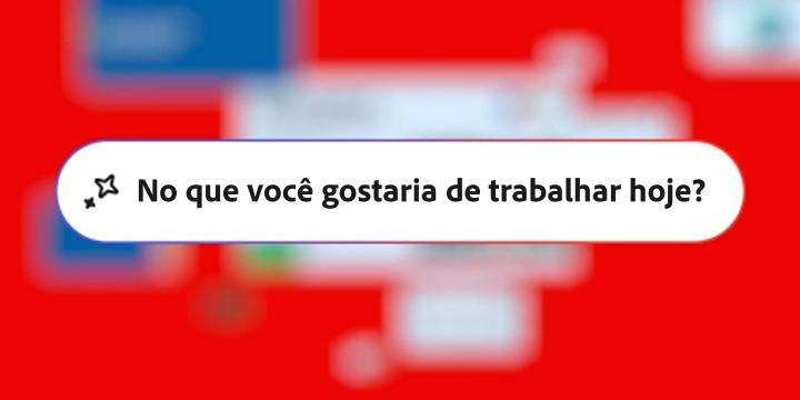 https://images-tv.adobe.com/mpcv3/9181/2c97dd81-37b9-44ed-9f16-327d6321e907_1772196527.1920x1080at3000_h264.mp4#_autoplay1 | Imagem gráfica do recurso PDF Spaces do Acrobat mostrando um espaço de trabalho com documentos, gráficos e um texto “No que você gostaria de trabalhar hoje?”.
