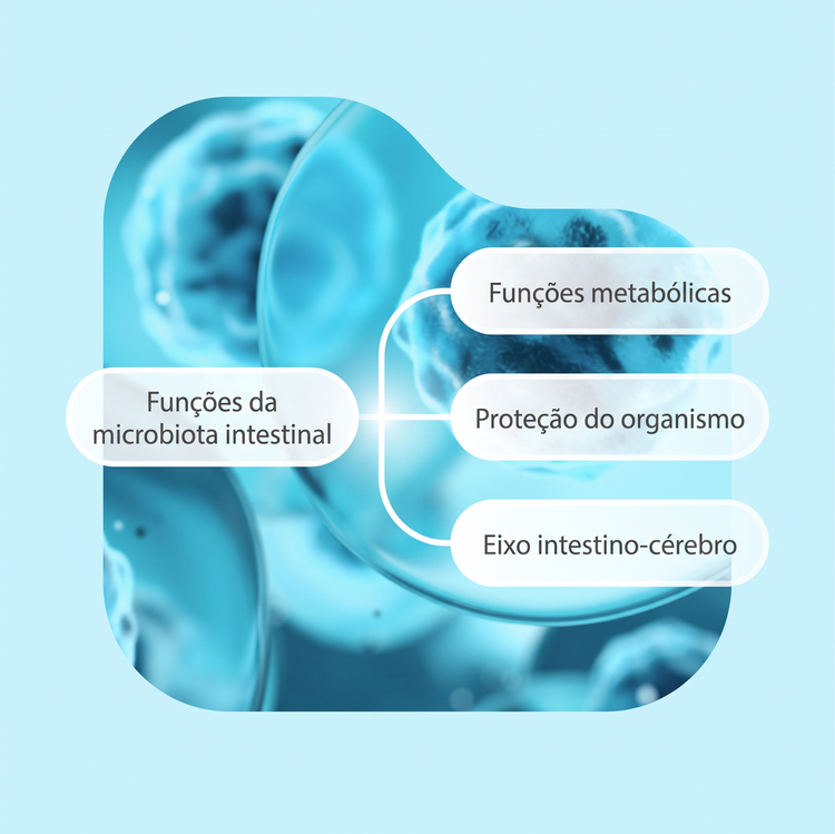 Um mapa mental com um tópico central de exemplo e três ramificações em um fundo azul.