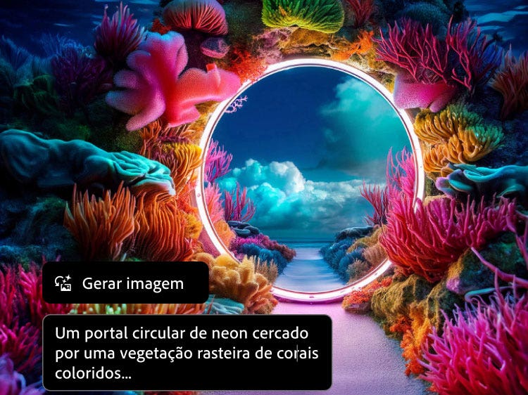 Recurso Gerar imagem com a IA do Photoshop