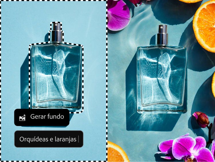 Recurso Gerar fundo com a IA do Photoshop