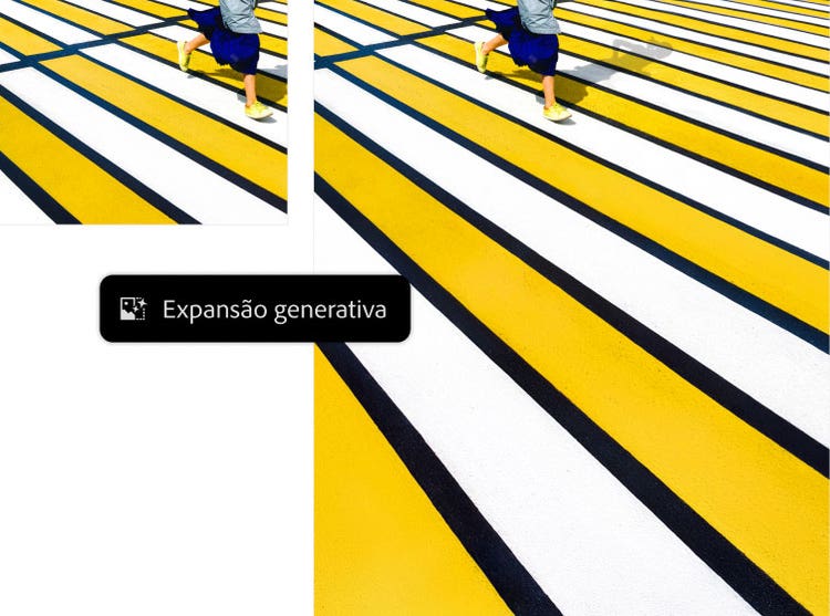 Recurso Expansão generativa com a IA da Photoshop