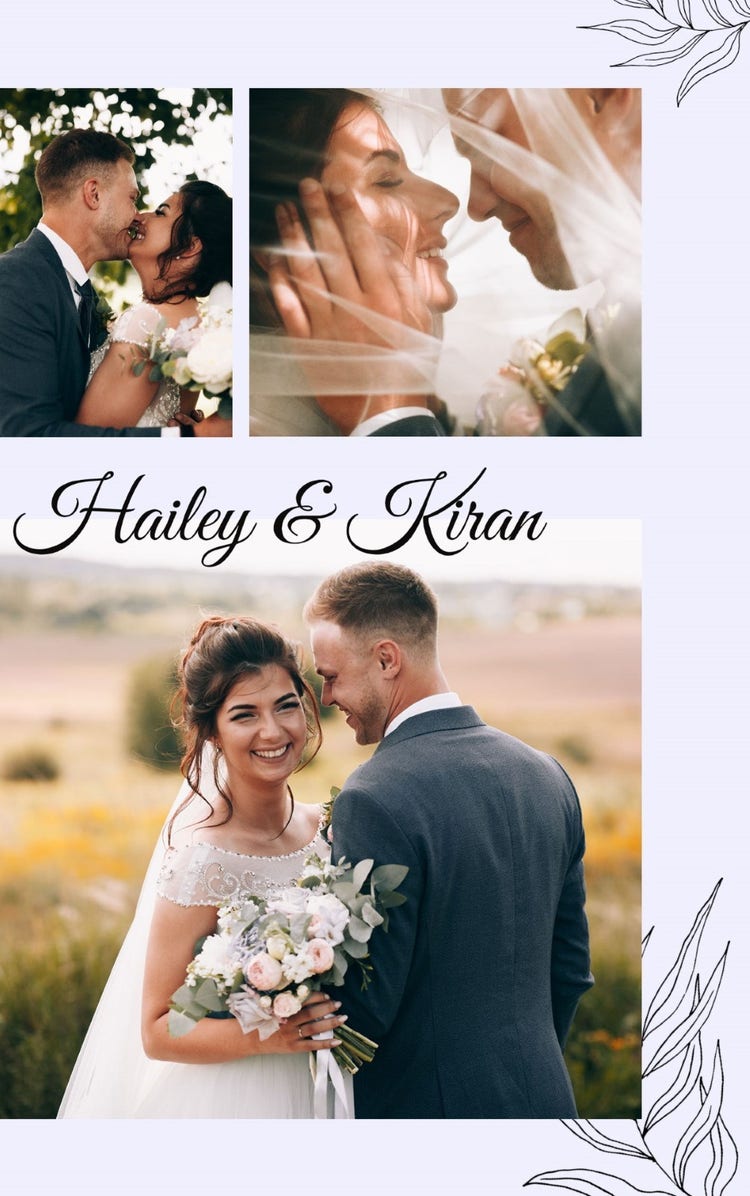 Grey and Black Wedding Album Cover