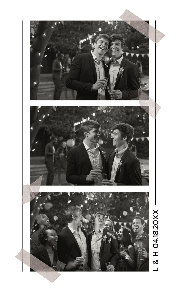 Black And White Collage Wedding Photo Album
