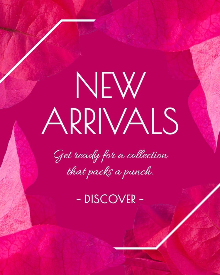Pink Stylish Textured Leaf New Arrivals Instagram Portrait Post
