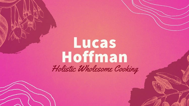 Iteration White, Pink and Orange Holistic Cooking YouTube Channel Art