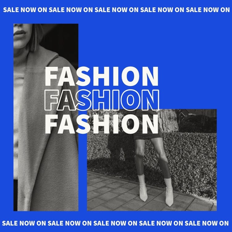 Blue and White Fashion Sale Facebook Ad