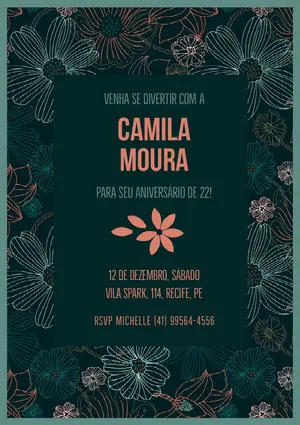 Camila Moura  Folheto de festa