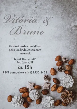 winter wonderland wedding invitations Convite de casamento