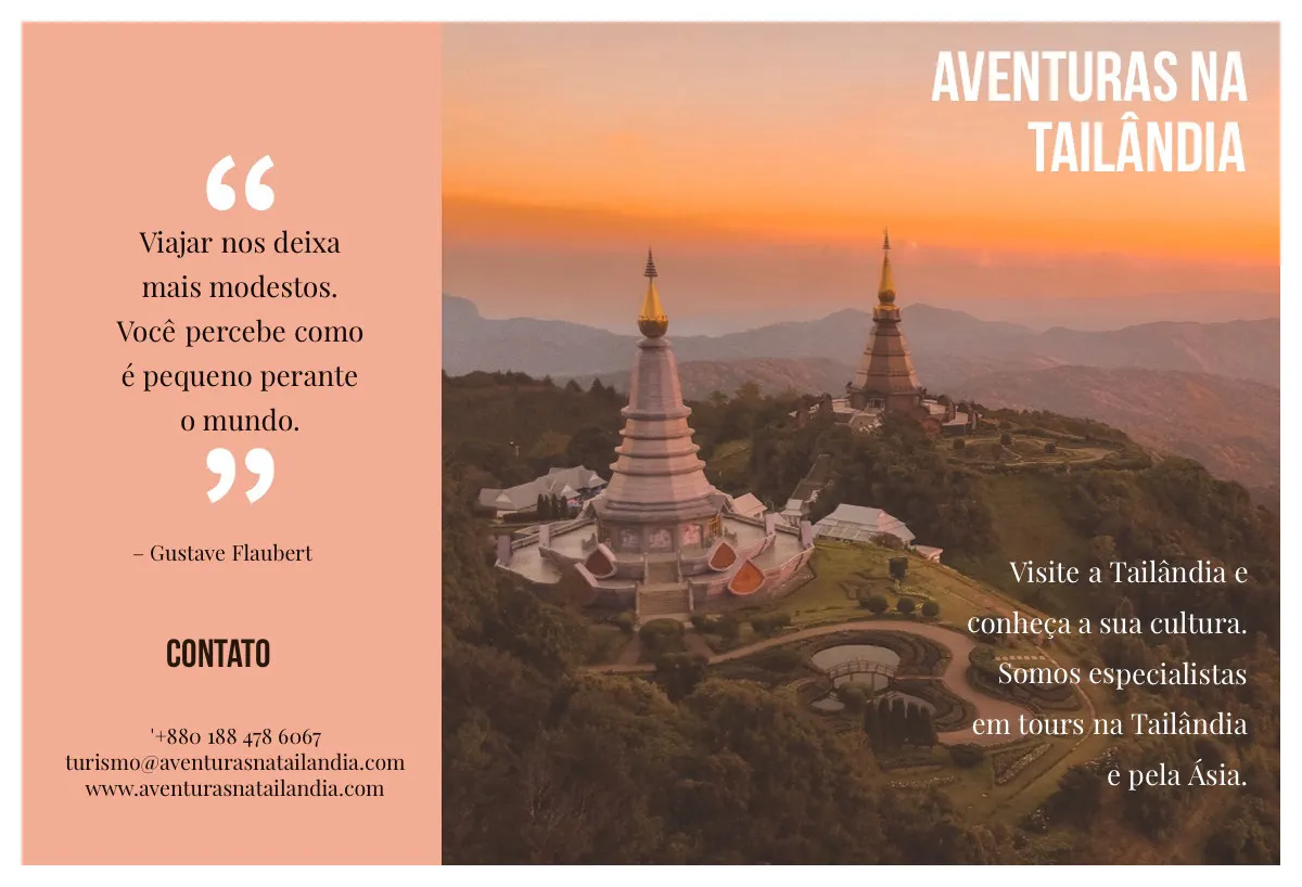 Thailand adventures travel brochures 