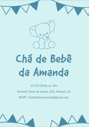 baby elephant baby shower invitations Convites