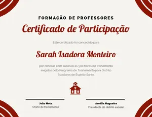 Certificado de Participação  Diploma