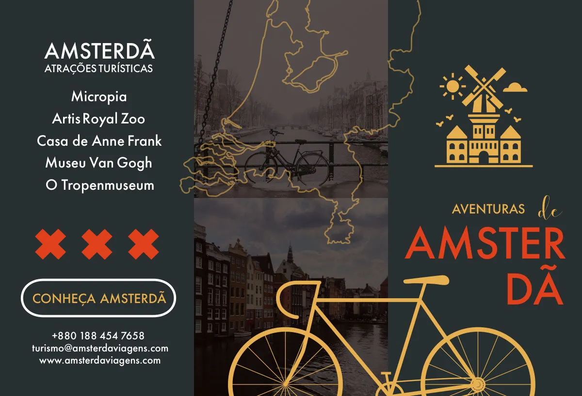Amsterdam tourist attractions travel brochures 