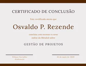 Osvaldo P. Rezende Diploma