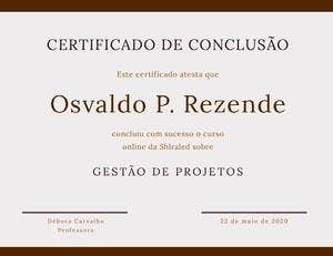 Osvaldo P. Rezende Diploma