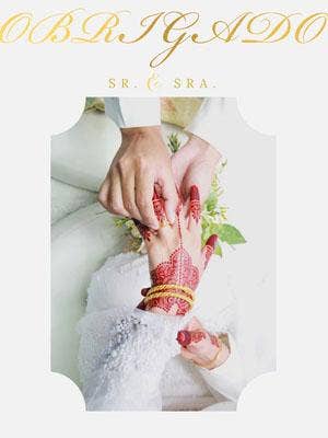 wedding rings exchange wedding thank you cards Cartão de agradecimento