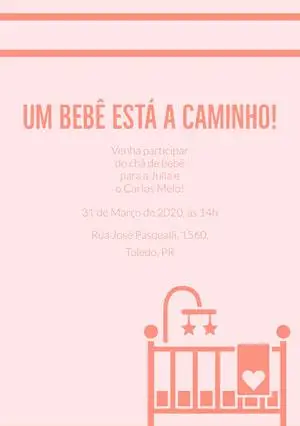 baby is on the way baby shower invitations  Convite para chá de bebê