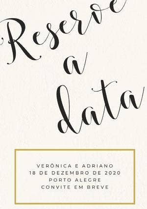 classic save the date card Reserve a data
