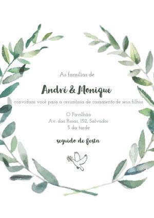 dove wedding cards Convite de casamento