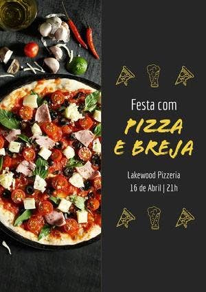 Pizza e breja Convites