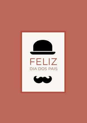 top hat and mustache Father’s Day cards Cartão eletrônico