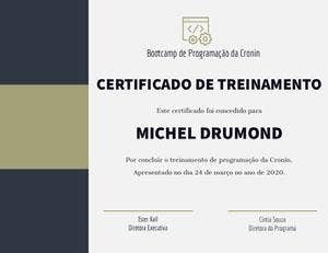 MICHEL DRUMOND Diploma
