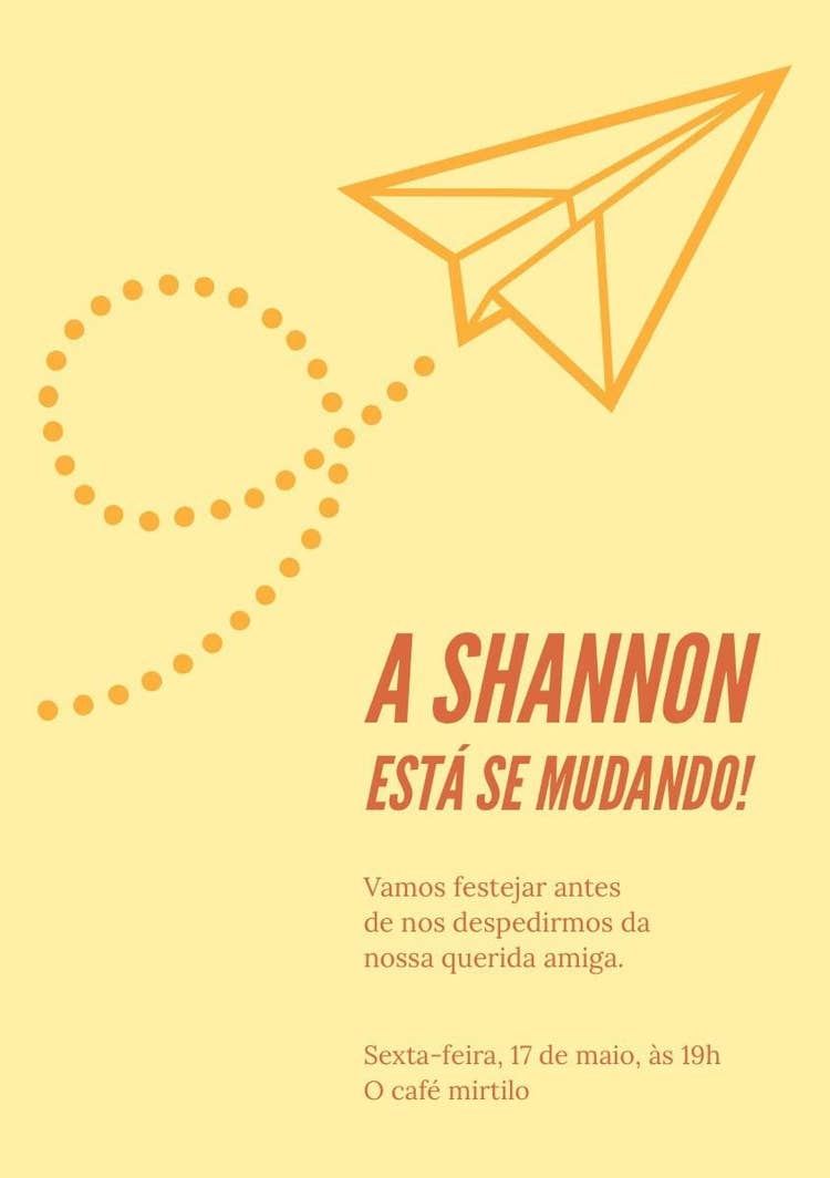 A Shannon está se mudando!