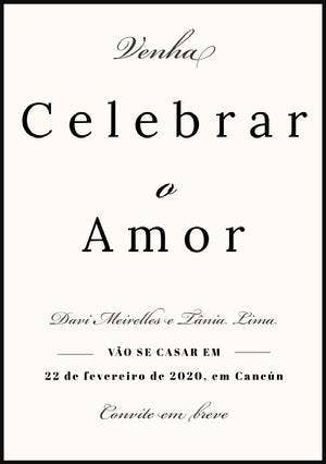 cream save the date card Reserve a data