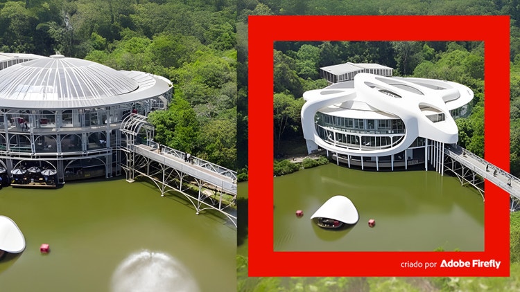 opera-de-arame-lago-oscar-niemeyer-design-organico-adobe-firefly