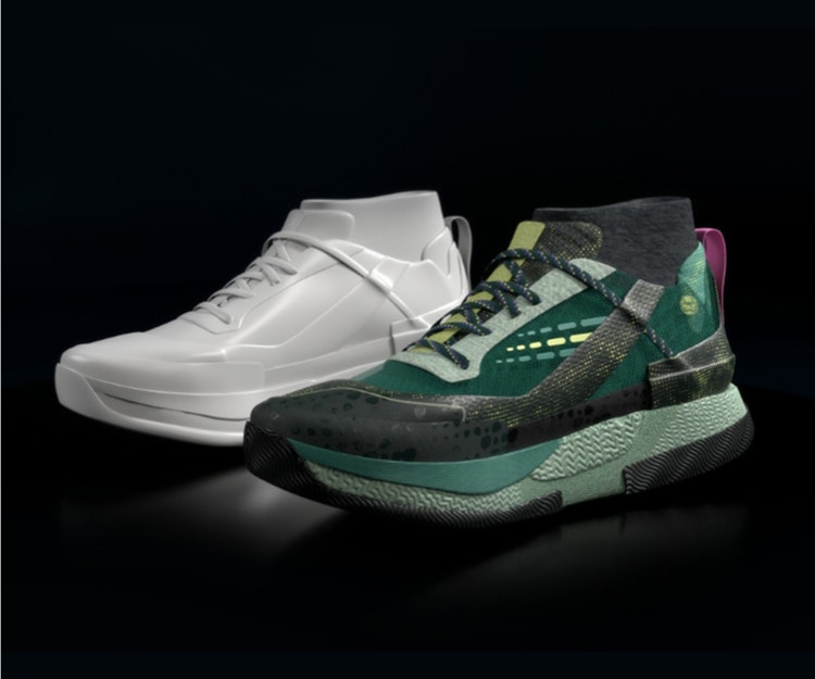 Imagem de sapatos gerada por IA