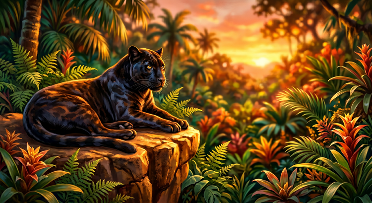 AI-generated animal artwork opened for editing in Adobe creative apps