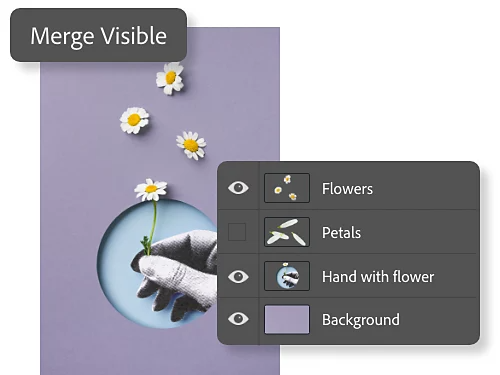 Image d'une main tenant une fleur