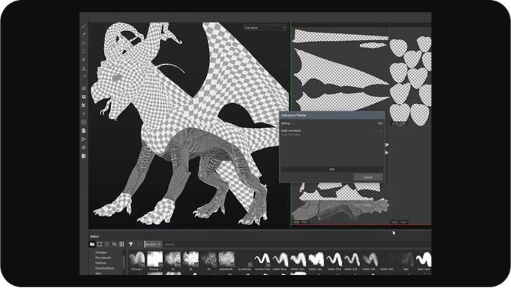 Rendu 3D d'un dragon