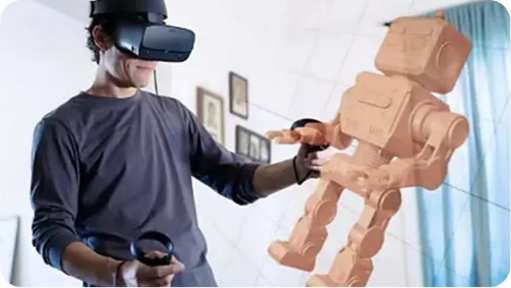 Alternance entre réalité virtuelle et ordinateur