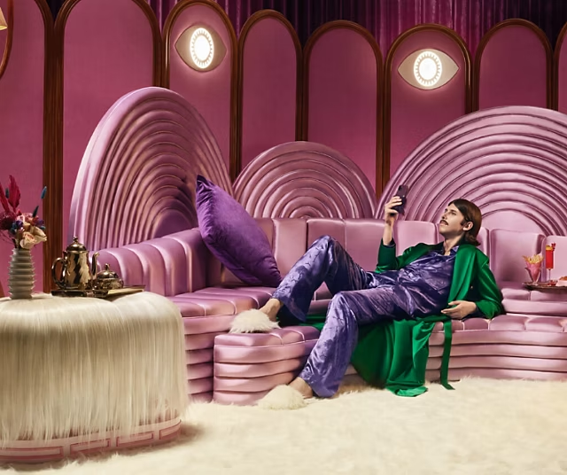 A person reading their phone