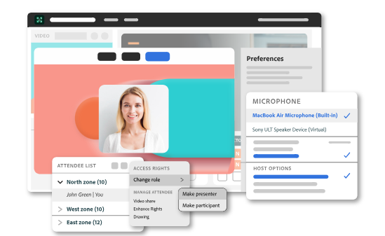 Virtual classroom controls