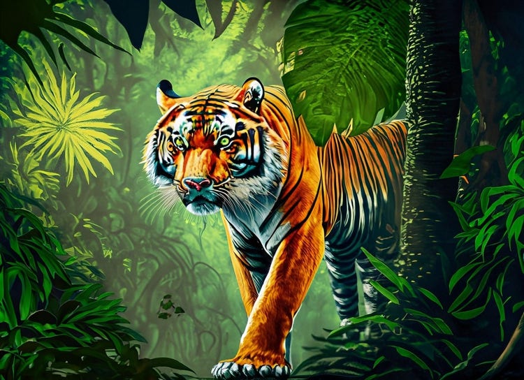 Tiger in jungle