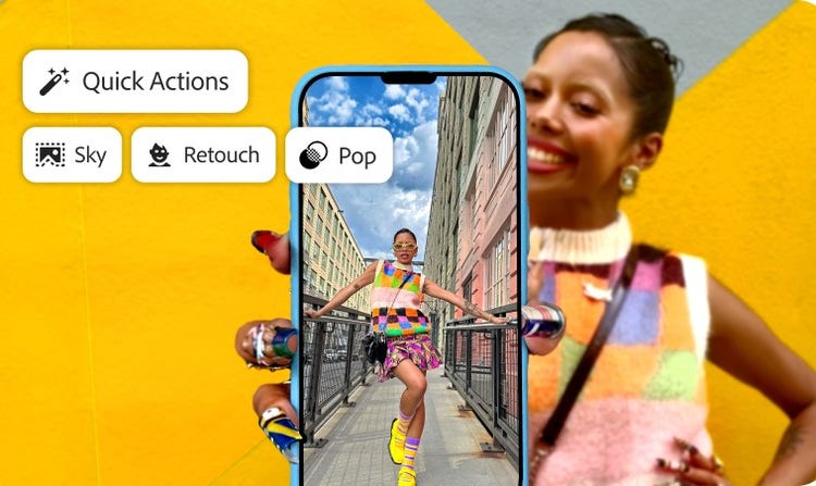 A woman holding up a phone, showing a photograph of herself