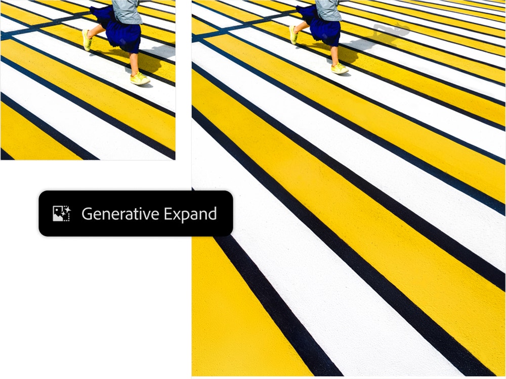 Generative Expand example extending an image