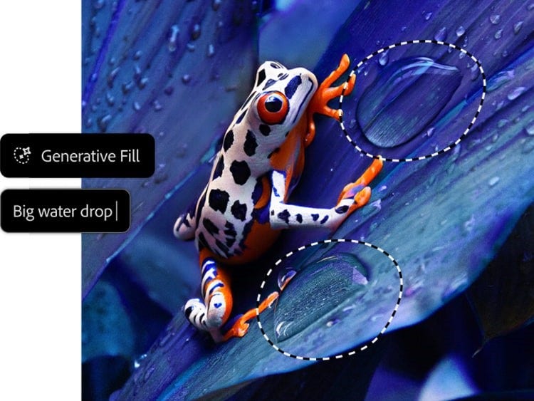 Generative Fill selection example