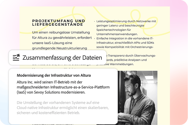 Schnell einen Überblick über mehrere Dokumente verschaffen.