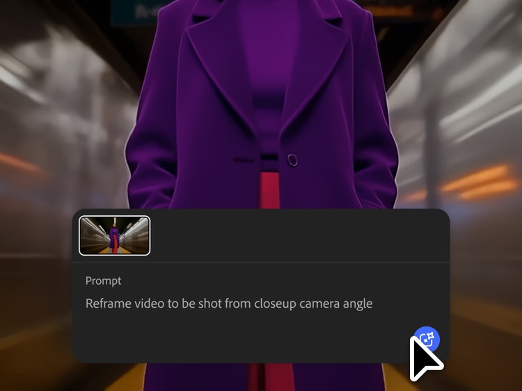 https://main--da-cc--adobecom.aem.page/cc-shared/assets/firefly/video/video-to-video/media_1531e0caa96358581d7f1f2aa8796466c0651dbc5.mp4#_autoplay | Una donna in piedi sulla banchina della metropolitana rimane al centro dell’inquadratura mentre la videocamera passa con fluidità da una ripresa a figura intera a un primo piano, mettendo a fuoco il suo volto mentre lo sfondo sfuma delicatamente.