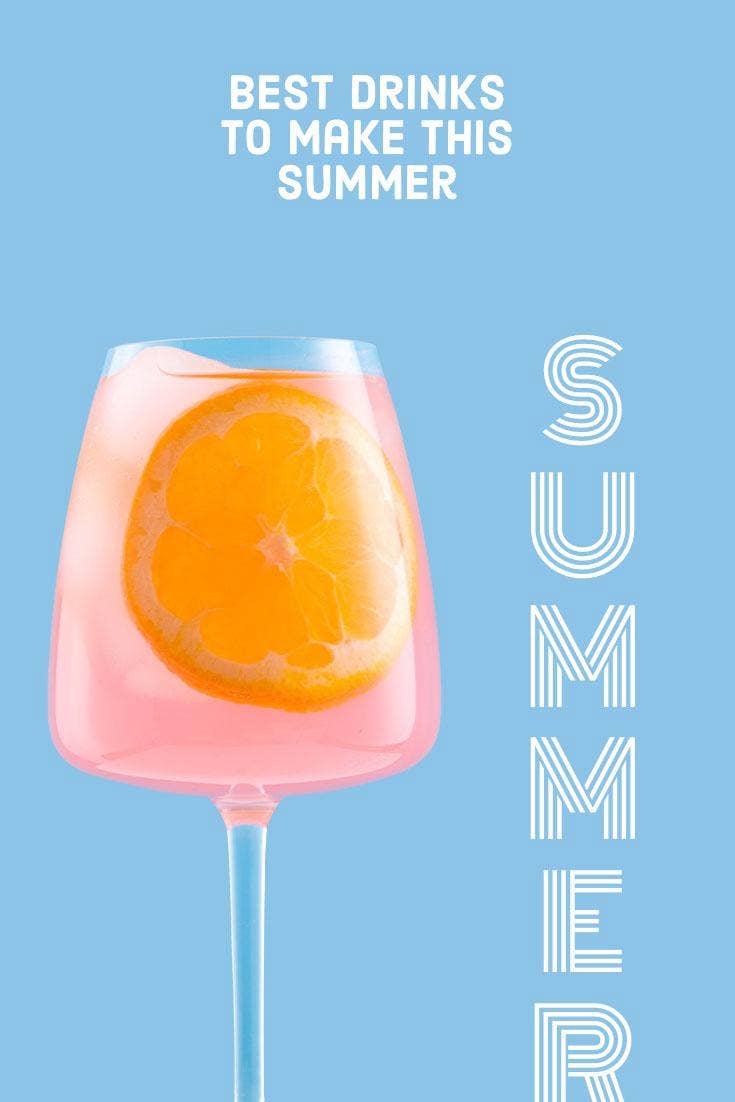Blue White Pink Best Summer Drinks Pinterest