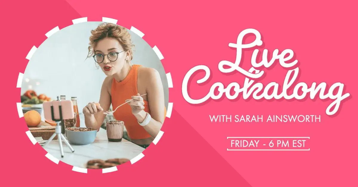 Pink & White Blogger in Kitchen Cook along Facebook Event Cover
