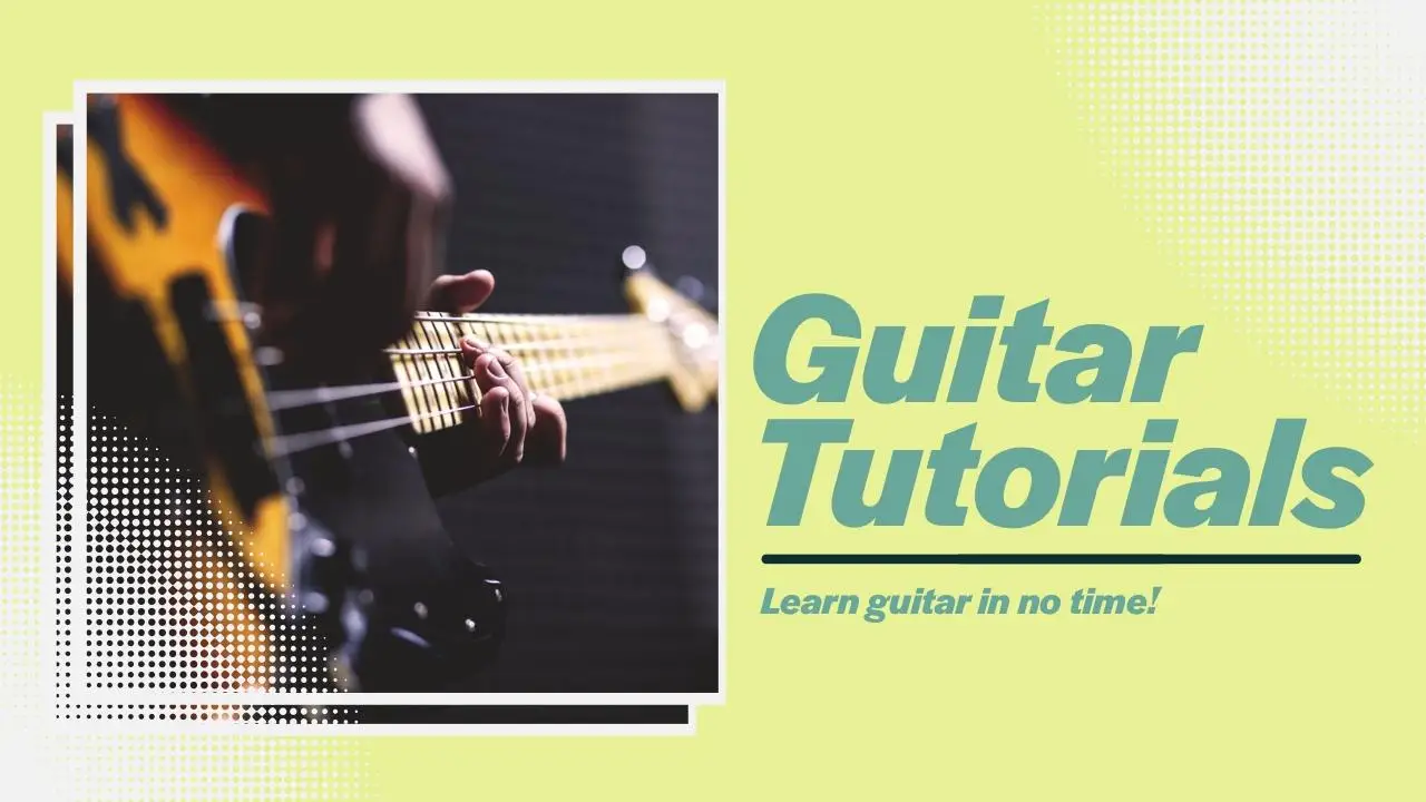 Green White Learn Guitar Tutorials YouTube Channel Art