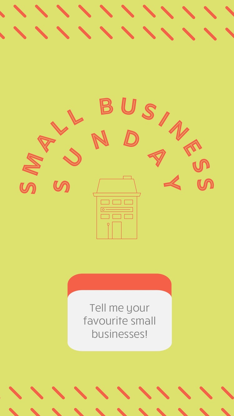 Green & Pink Small Business Sunday Instagram Story