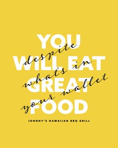 Yellow, White and Black Restaurant Ad Instagram Portrait