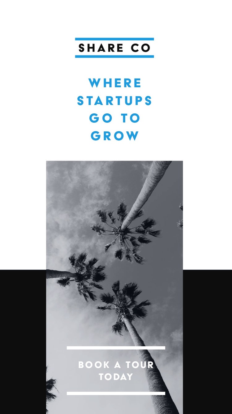 White, Blue and Black Business Tour Ad Instagram Story