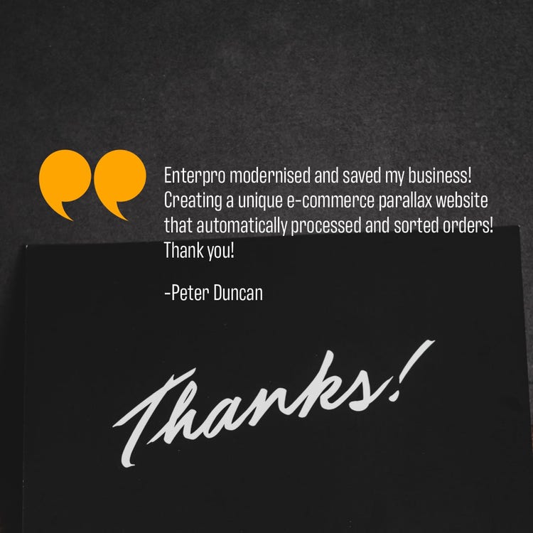 Black Modern Style Website Business Customer Testimonial Instagram Square